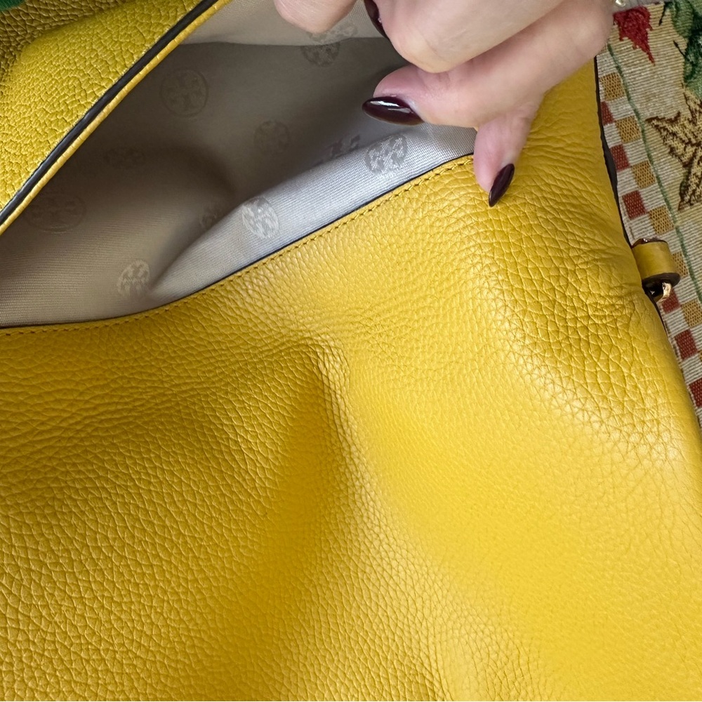 Tory Burch Mustard Leather Crossbody Bag - Picture 6 of 7